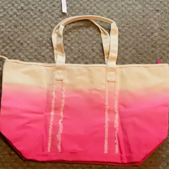 NWT Victoria’s Secret Pink and Cream Tote Bag - Picture 5 of 9